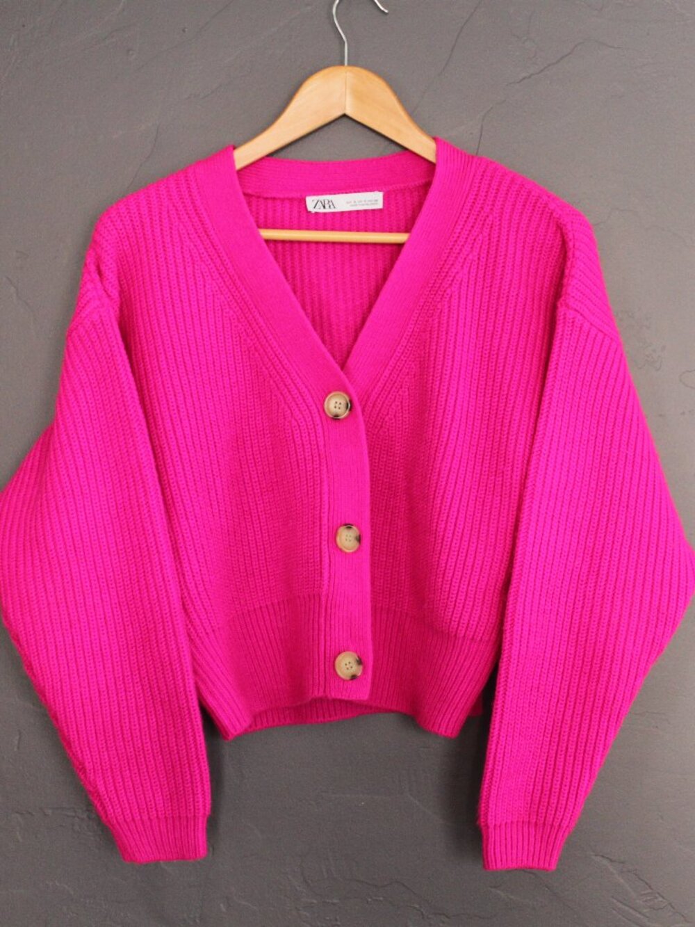 Fuschia pink cardigan